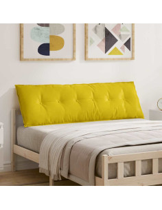 Cuscino per Schiena Giallo 160 x 50 cm Tessuto in Cords
