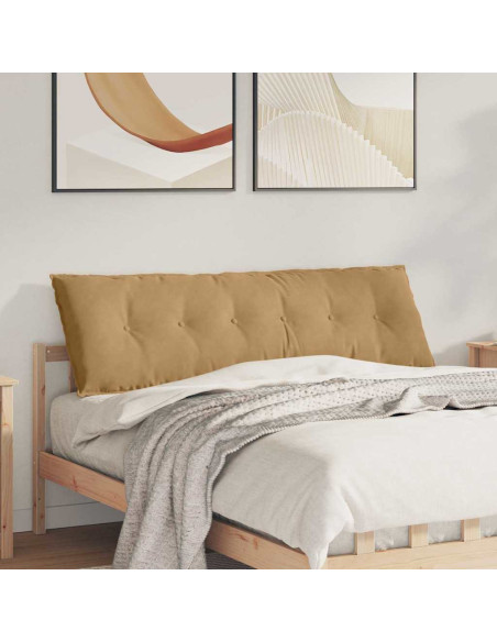 Cuscino per Schiena Marrone 160 x 50 cm Tessuto in Cords