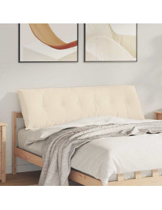 Cuscino per Schiena Beige 160 x 50 cm Tessuto in Microfibra