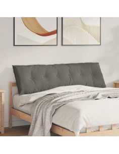 Cuscino per Schiena Grigio chiaro 160 x 50 cm Tessuto in Cords