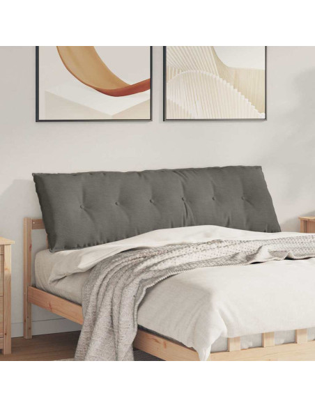 Cuscino per Schiena Grigio chiaro 160 x 50 cm Tessuto in Cords