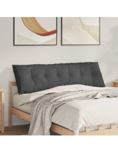 Cuscino per Schiena Grigio scuro 160 x 50 cm Tessuto in Cords