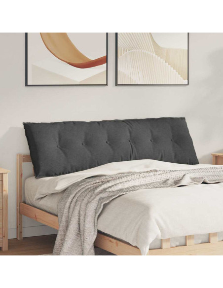 Cuscino per Schiena Grigio scuro 160 x 50 cm Tessuto in Cords