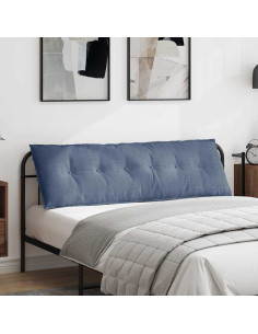 Cuscino per Schiena Blu 160 x 50 cm Tessuto in Cords