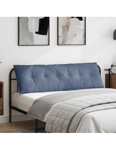 Cuscino per Schiena Blu 160 x 50 cm Tessuto in Cords