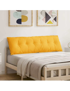 Cuscino per Schiena Giallo Chiaro 160 x 50 cm Tessuto in Cords