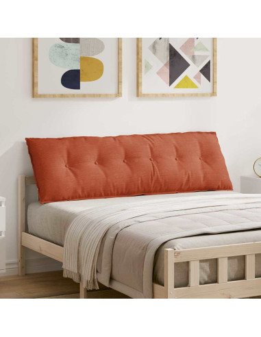 Cuscino per Schiena Rosso Arancio 160 x 50 cm Tessuto in Cords