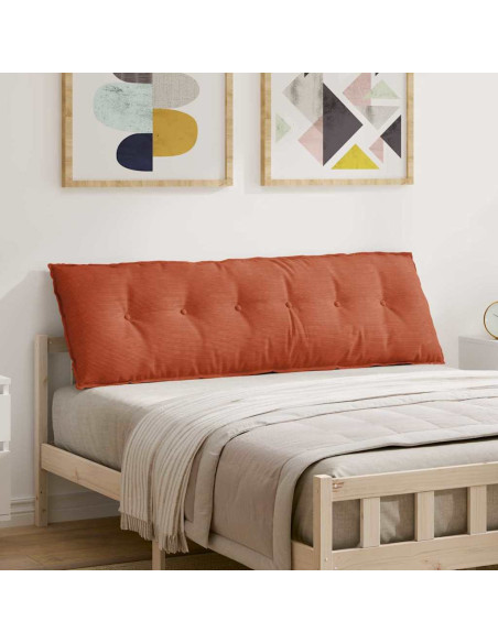Cuscino per Schiena Rosso Arancio 160 x 50 cm Tessuto in Cords