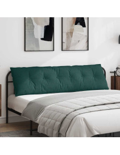 Cuscino per Schiena Verde Scuro 180 x 19 x 50 cm Tessuto
