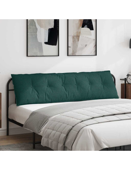 Cuscino per Schiena Verde Scuro 180 x 19 x 50 cm Tessuto