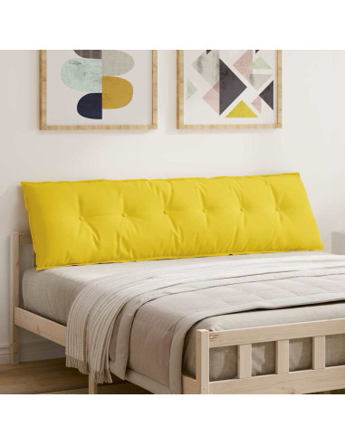 Cuscino per Schiena Giallo Chiaro 180 x 19 x 50 cm Tessuto