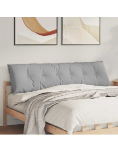 Cuscino per Schiena Grigio Nuvola 180 x 19 x 50 cm Tessuto
