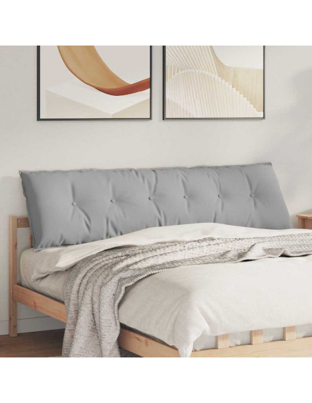 Cuscino per Schiena Grigio Nuvola 180 x 19 x 50 cm Tessuto