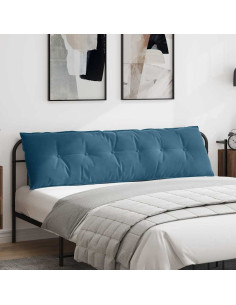 Cuscino per Schiena Blu 180 x 50 cm Tessuto in Cords