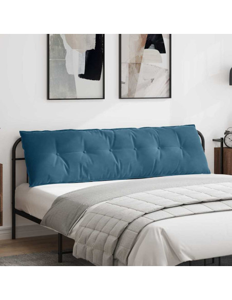 Cuscino per Schiena Blu 180 x 50 cm Tessuto in Cords