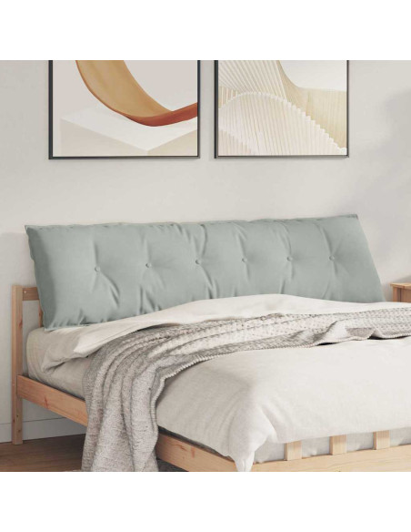 Cuscino per Schiena Grigio chiaro 180 x 50 cm Tessuto in Cords