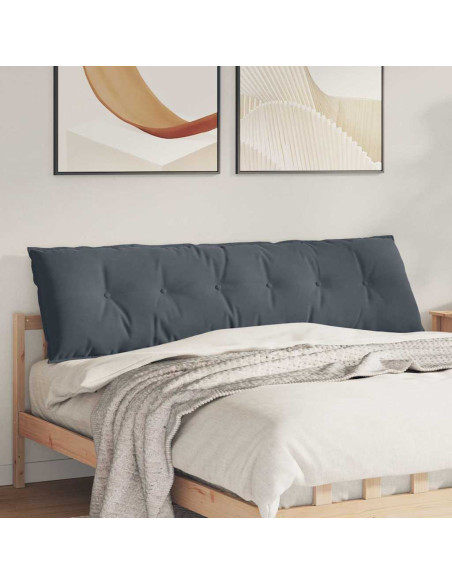 Cuscino per Schiena Grigio scuro 180 x 50 cm Tessuto in Cords