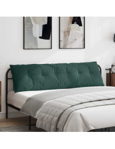 Cuscino per Schiena Verde Scuro 180 x 50 cm Tessuto in Cords
