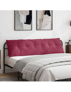 Cuscino per Schiena Rosso Vino 180 x 50 cm Tessuto in Cords