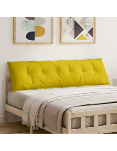 Cuscino per Schiena Giallo 180 x 50 cm Tessuto in Cords
