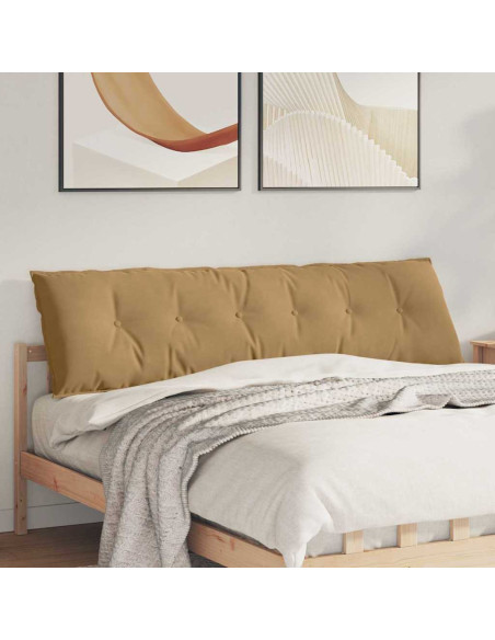 Cuscino per Schiena Marrone 180 x 50 cm Tessuto in Cords