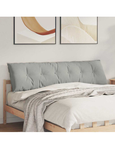 Cuscino per Schiena Grigio chiaro 180 x 50 cm