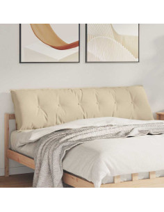 Cuscino per Schiena Crema 180 x 50 cm Tessuto in Microfibra