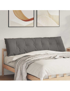 Cuscino per Schiena Grigio chiaro 180 x 50 cm Tessuto in Cords