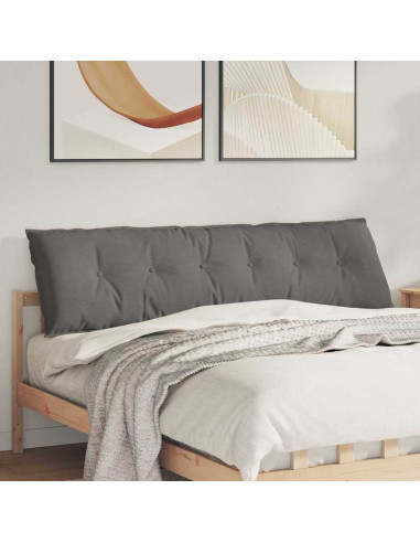 Cuscino per Schiena Grigio chiaro 180 x 50 cm Tessuto in Cords