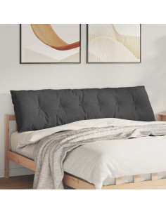 Cuscino per Schiena Grigio scuro 180 x 50 cm Tessuto in Cords