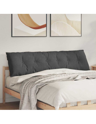 Cuscino per Schiena Grigio scuro 180 x 50 cm Tessuto in Cords