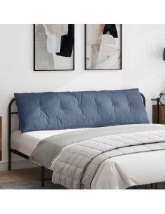 Cuscino per Schiena Blu 180 x 50 cm Tessuto in Cords
