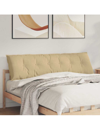 Cuscino per Schiena Grigio Verde 180 x 50 cm Tessuto in Cords