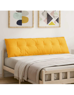 Cuscino per Schiena Giallo Chiaro 180 x 50 cm Tessuto in Cords