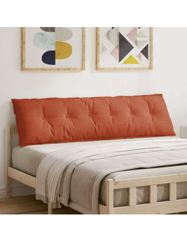 Cuscino per Schiena Rosso Arancio 180 x 50 cm Tessuto in Cords
