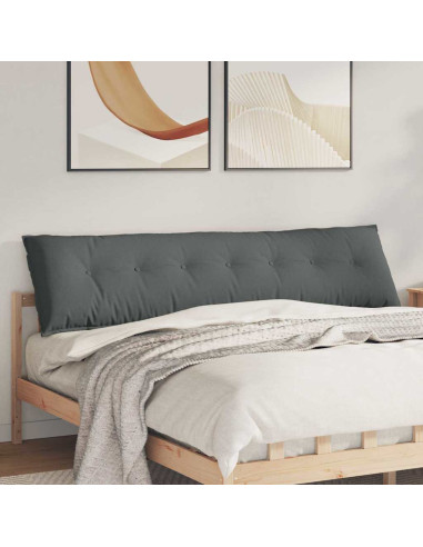Cuscino per Schiena Grigio scuro 200 x 19 x 50 cm Tessuto