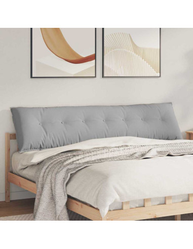 Cuscino per Schiena Grigio Nuvola 200 x 19 x 50 cm Tessuto