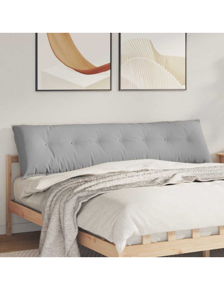 Cuscino per Schiena Grigio Nuvola 200 x 19 x 50 cm Tessuto