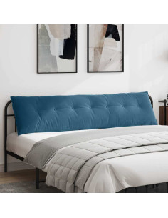 Cuscino per Schiena Blu 200 x 50 cm Tessuto in Cords