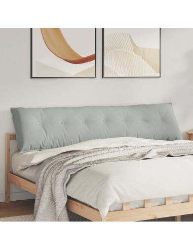 Cuscino per Schiena Grigio chiaro 200 x 50 cm Tessuto in Cords