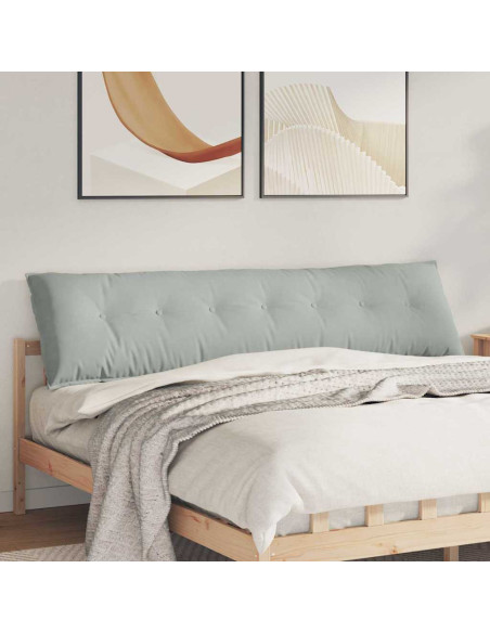 Cuscino per Schiena Grigio chiaro 200 x 50 cm Tessuto in Cords