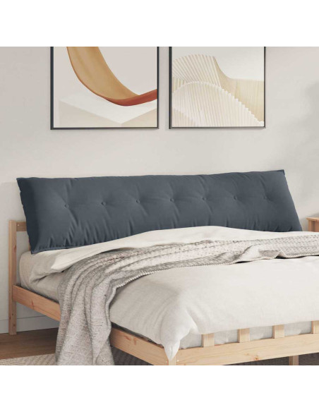 Cuscino per Schiena Grigio scuro 200 x 50 cm Tessuto in Cords