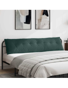 Cuscino per Schiena Verde Scuro 200 x 50 cm Tessuto in Cords