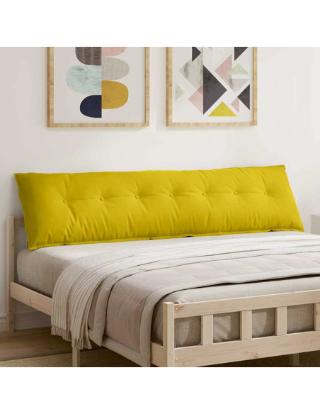 Cuscino per Schiena Giallo 200 x 50 cm Tessuto in Cords