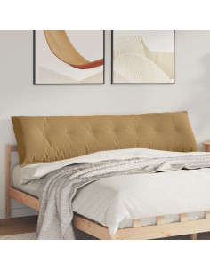 Cuscino per Schiena Marrone 200 x 50 cm Tessuto in Cords