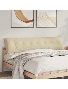 Cuscino per Schiena Crema 200 x 50 cm Tessuto in Microfibra