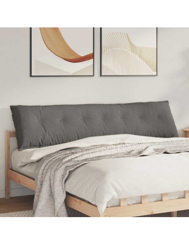 Cuscino per Schiena Grigio chiaro 200 x 50 cm Tessuto in Cords