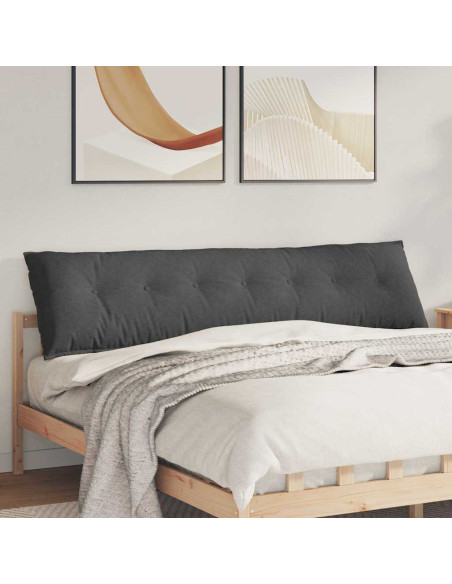 Cuscino per Schiena Grigio scuro 200 x 50 cm Tessuto in Cords