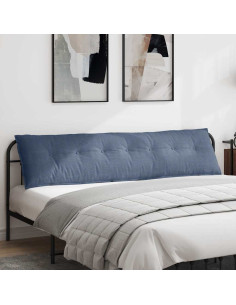 Cuscino per Schiena Blu 200 x 50 cm Tessuto in Cords