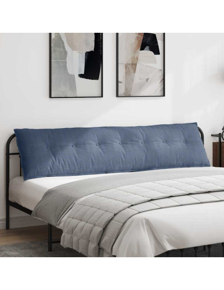 Cuscino per Schiena Blu 200 x 50 cm Tessuto in Cords